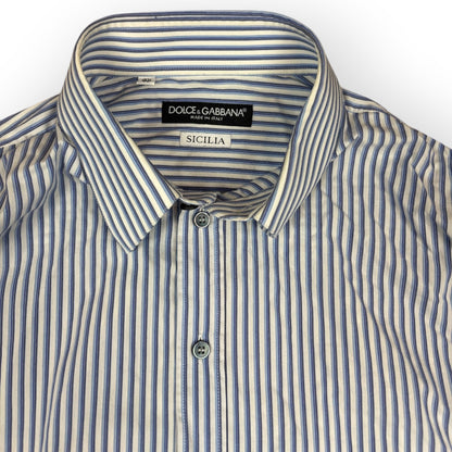 Dolce & Gabana Dolce & Gabbana Striped Button‑Up Shirt (L)