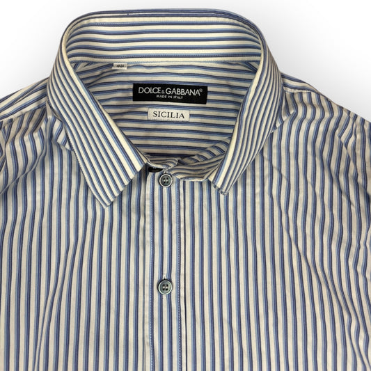 Dolce & Gabana Dolce & Gabbana Striped Button‑Up Shirt (L)