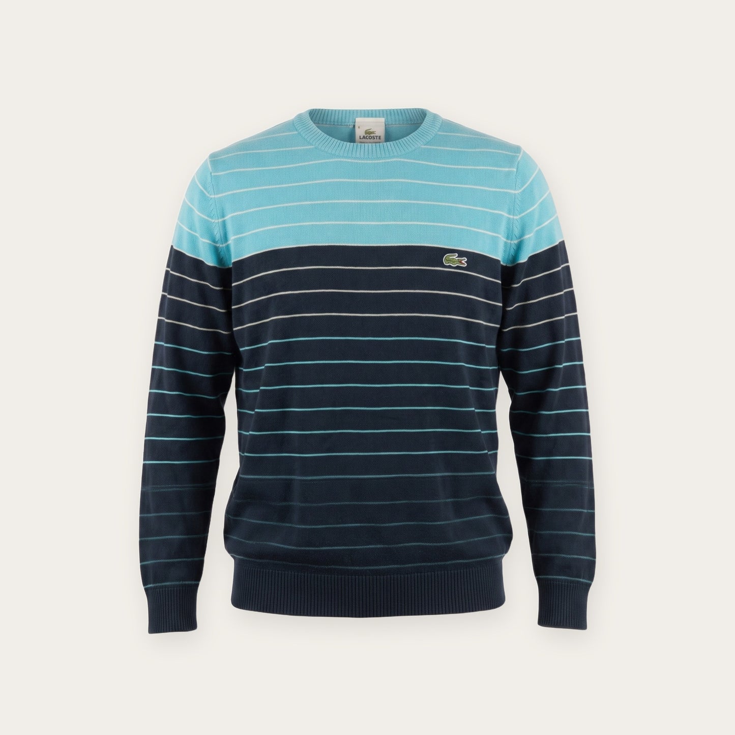 Lacoste Two‑Tone Striped Knit (S)